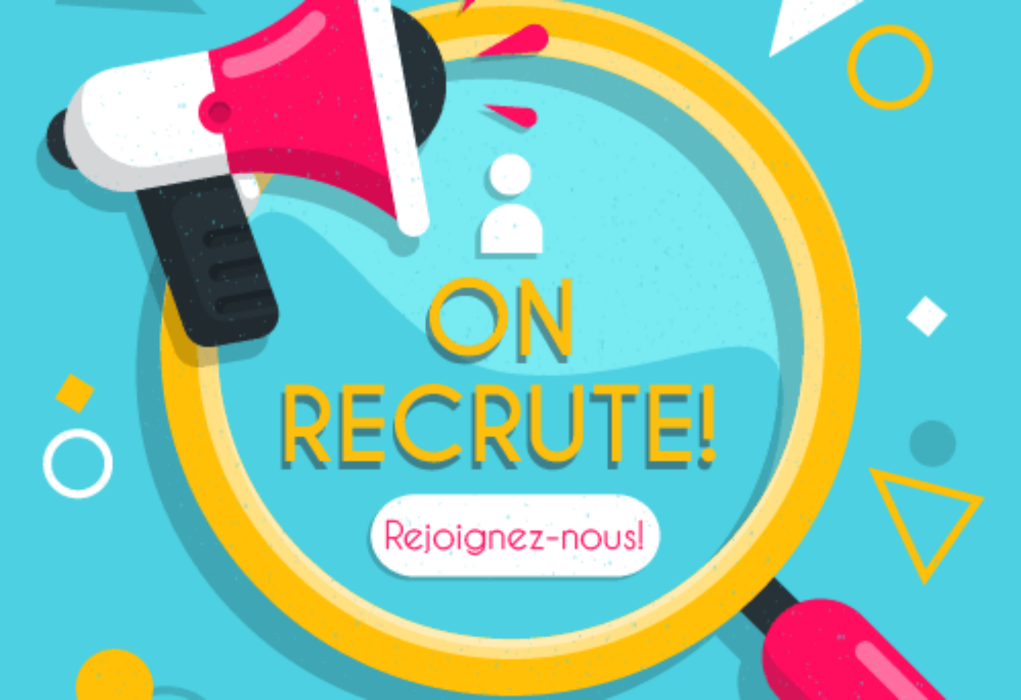 Visuel on recrute offre d'emploi