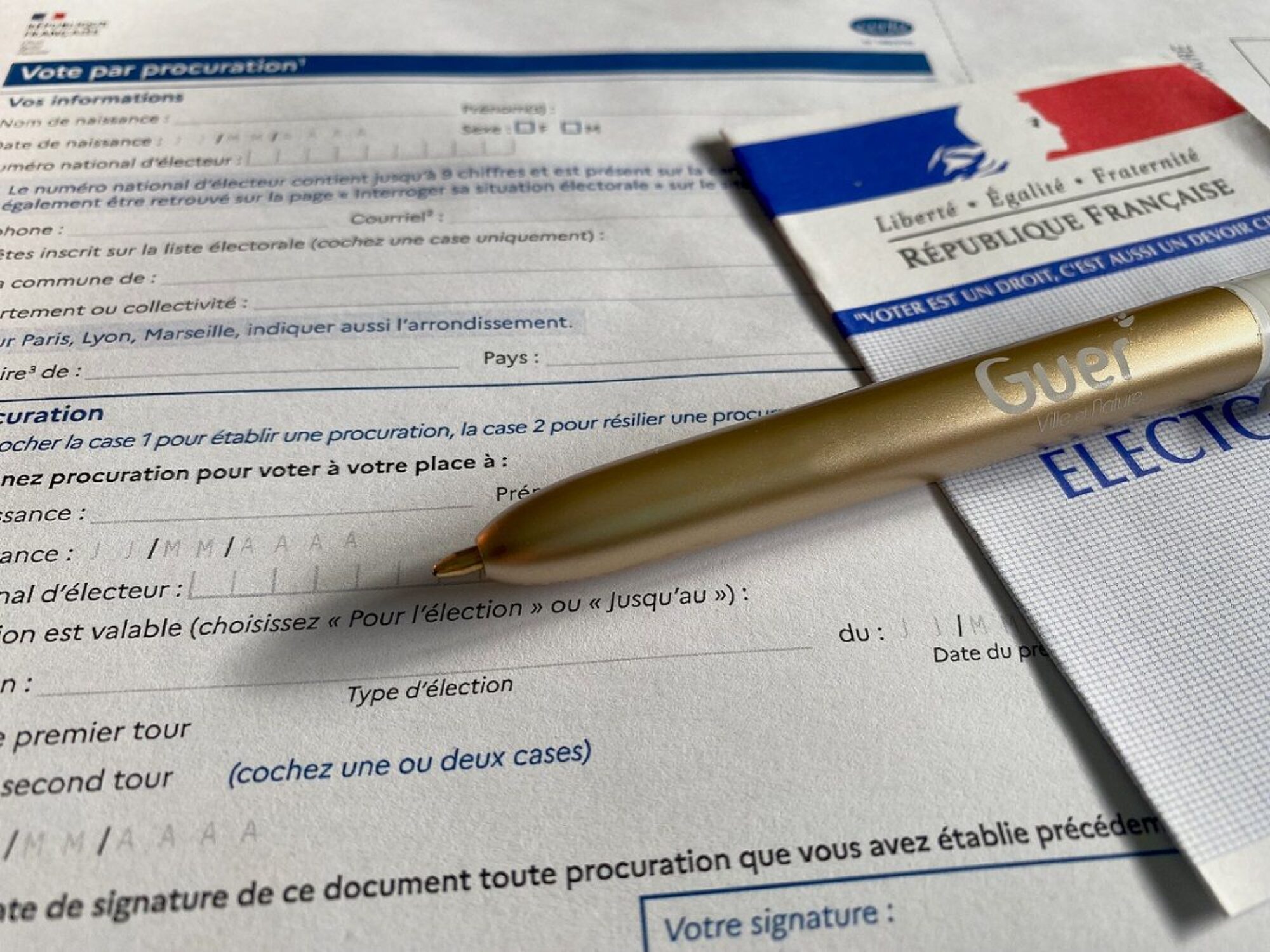 Vote par procuration Mairie de Guer (56)